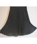 Women&#39;s-6P Ann Taylor Loft black pleated skirt white polka dot flare cla... - $51.74 CAD