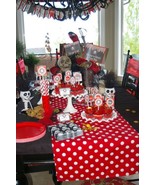 POLKA DOT LINENS Red and white Table Runners, Napkins, Placemats, and Ce... - €10,85 EUR