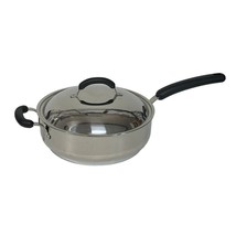 Meyer Bella Cuisine Stainless Steel Fry Pan With Lid Ergonomic Handles 10.5&quot; - £33.92 GBP