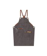 Unisex Canvas Back Cross Leather Straps Apron With Towel Holder - £50.03 GBP