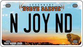 N Joy ND North Dakota Novelty Mini Metal License Plate Tag - £11.75 GBP