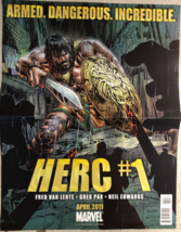 HERC &amp; S.H.I.E.L.D. (2011) Marvel Comics 10" x 13" 2-sided promotional p... - $14.84