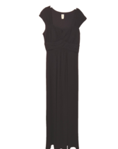 Prom Dress Wedding Gown Size 12 Sangria NWT Black Maxi A-Line Sweatheart Neck - £55.38 GBP