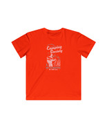 Youth Fine Jersey Camping T-Shirt: Hike, Explore, Adventure - £16.92 GBP
