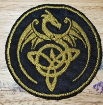 Golden Dragon - Celtic - Sew On/Iron On Patch       10384 - £6.27 GBP