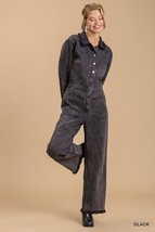 Women&#39;s Black Wide Leg Distressed Jumpsuit (S) - £74.29 GBP