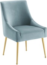 Modway Discern Upholstered Performance Velvet Dining Chair, Light Blue - £201.38 GBP
