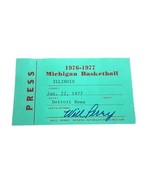 1977 Illinois vs Michigan Men’s Basketball Press Pass 1/22 - Rickey Gree... - €12,96 EUR
