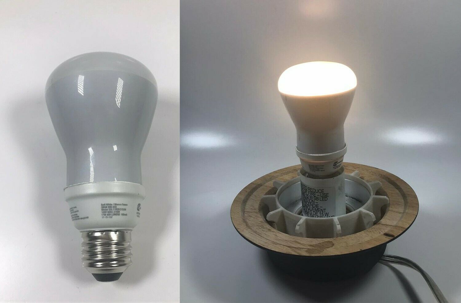 LOT OF 3 EcoSmart R20 450 Lumens Light Bulb Soft White - $7.91