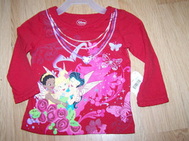 Size 18 Months Disney Fairies Long Sleeve  T Shirt Top Tinkerbell Silver... - £9.43 GBP