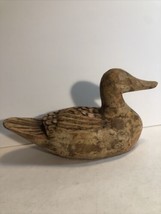 Wood Duck Decoy, Unique Carving, Waterfowl Folk Rustic  Hunting Cabin Lake 11.5” - £30.00 GBP