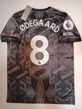 Martin Odegaard #8 Arsenal FC EPL Stadium Black Away Soccer Jersey 2022-2023 - £70.79 GBP