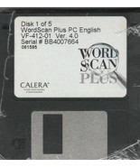 WordScan Plus PC English by Calera ~ Version 4.0 ~ 3.5&quot; disk - €21,29 EUR