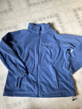 Columbia Size 1X Plus Fleece Full Zip Coat Medium Blue Soft! - £20.78 GBP