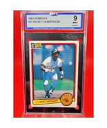 1983 Donruss Rickey Henderson #35 ISA 9 Mint Baseball Card. - $135.17 CAD