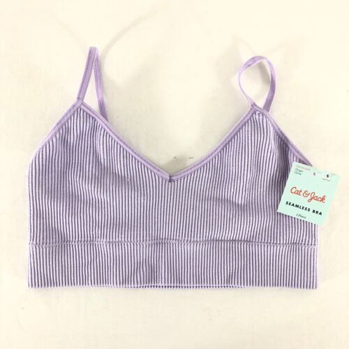 Cat & Jack Girls Seamless bra Ribbed Purple Size S