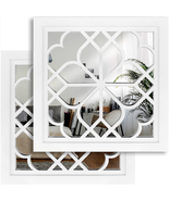 Set of 2 Mirrors Square Wall Mirror,Gorgeous Rustic Farmhouse Accent Mir... - $53.97 CAD
