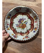 Vintage 1971 Daher Decorated Ware Round Tin Floral Bowl Made England 10” - $13.02 CAD
