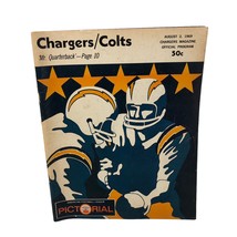 VTG  San Diego Chargers vs Baltimore Colts Program AFL August 2, 1969 St... - $178.19