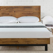 Zinus Tricia Wood Platform Bed Frame With Adjustable Headboard / Wood Slat, Full - £346.13 GBP