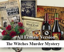WITCHES ALL FEMALE murder mystery dinner party game download. Instant Do... - $375.27 MXN