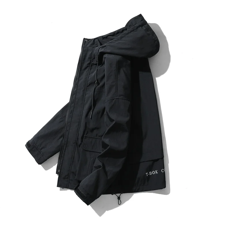 Mens Hip Hop Cargo Jacket Loose Streetwear  New Spring Oversize Cargo Co... - £350.14 GBP