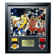 Michael Jordan Magic Johnson Authentic Game Used Bulls Lakers Floors Fra... - £474.93 GBP