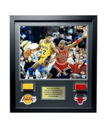 Michael Jordan Magic Johnson Authentic Game Used Bulls Lakers Floors Fra... - £474.84 GBP