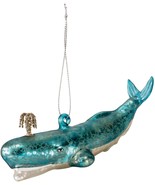 Glass Blue Whales Christmas Ornaments, Primitives by Kathy - £15.94 GBP