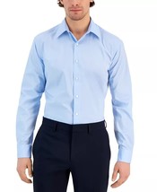 Club Room Men&#39;s Regular Fit Solid Dress Shirt Cotton Blend Placid Blue-M... - $16.99
