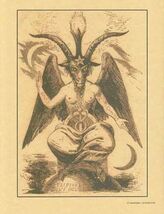 Baphomet Sabbatic Goat Parchment-Like Page for Book of Shadows. Altar! - $1.73 CAD