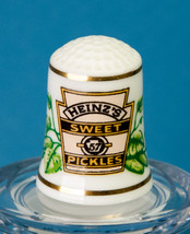 Franklin Mint Country Store Thimble Heinz&#39;s Sweet Pickles Advertising Po... - $6.00