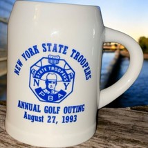 Vtg 90’s New York State Troopers Annual Golf Outing Lg Ceramic Mug Stein... - £18.33 GBP