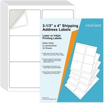 3-1/3x4 Shipping Address Labels, for Inkjet or Laser Printer 180 Lables - €12,59 EUR