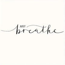 &quot;Just Breathe&quot; Inspirational Wall Decal 3.54&quot; x 22.44&quot; NEW! - £6.27 GBP
