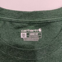 Carhartt K87 G55 Loose Fit Heavyweight Men's 2XL Tall Green Short Sleeve T-Shirt image 3