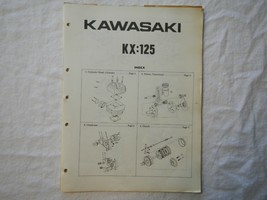 1974 Kawasaki KX125 KX 125 parts book manual catalog diagram  - $42.12