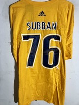 Adidas NHL T-Shirt Nashville Predators P.K. Subban Yellow sz XL - £4.64 GBP