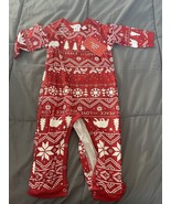 Patpat Infant 12-18mo Christmas Red White One Piece Pajamas - $15.99