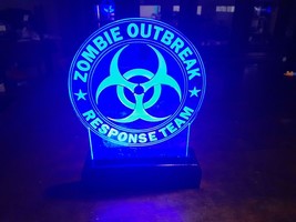 Zombie Outbreak Response Team 10&quot; Light up plaque Walking Dead Apocalypse - £22.94 GBP