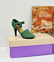 JUST THE RIGHT SHOE by RAINE 1998 Green Heel SUMPTUOUS QUILT 25013 - $14.99