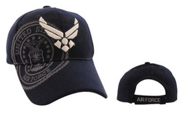 AIR FORCE BLUE EMBROIDERED BIG LOGO MILITARY HAT CAP - £26.47 GBP