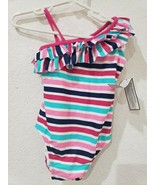NWT BABY GAP Girls Multi Color One Shoulder Ruffle Bathing Suit Swimsuit... - £10.83 GBP