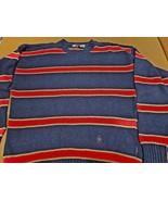 Vintage 90s Tommy Hilfiger Logo Tight Knit Linen Blend Sweater Size Small - £16.03 GBP