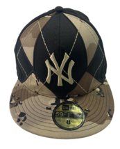 New York Yankees Camo Diamond Stitch Military New Era 59Fifty Fitted Hat 8 MLB - £14.27 GBP