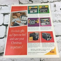 Vintage 1963 Kodak Camera Christmas Print Ad Collectible Advertising Art  - $9.89