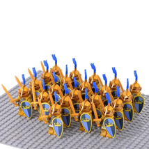 21pcs Castle Gold Crown Knights Sword Infantry Army Set A Minifigures Toys - £20.54 GBP