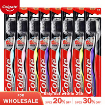 Colgate 8Pcs Fine Bristle Gingival Toothbrush Bamboo Charcoal Soft Brist... - $15.82