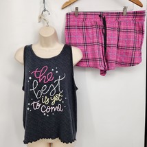 Secret Treasures Intimate&#39;s 2 Pc Sleepwear Size Large Tank &amp; Shorts Pockets - £10.05 GBP