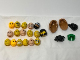 Lego Mixed Lot Mini Figures (17) Heads and (5) Hair Replacements - £13.99 GBP